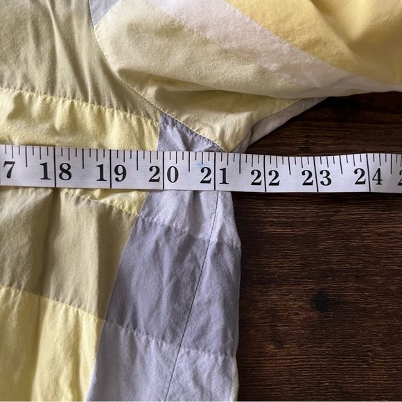 Burberry Brit Yellow Plaid Print Three-Quarter Sleeve Button-Up Top Size Large - Picture 9 of 11